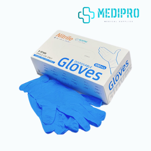 [MediPRO] Disposable Nitrile Examination Gloves (Medical Grade) 100pcs/box